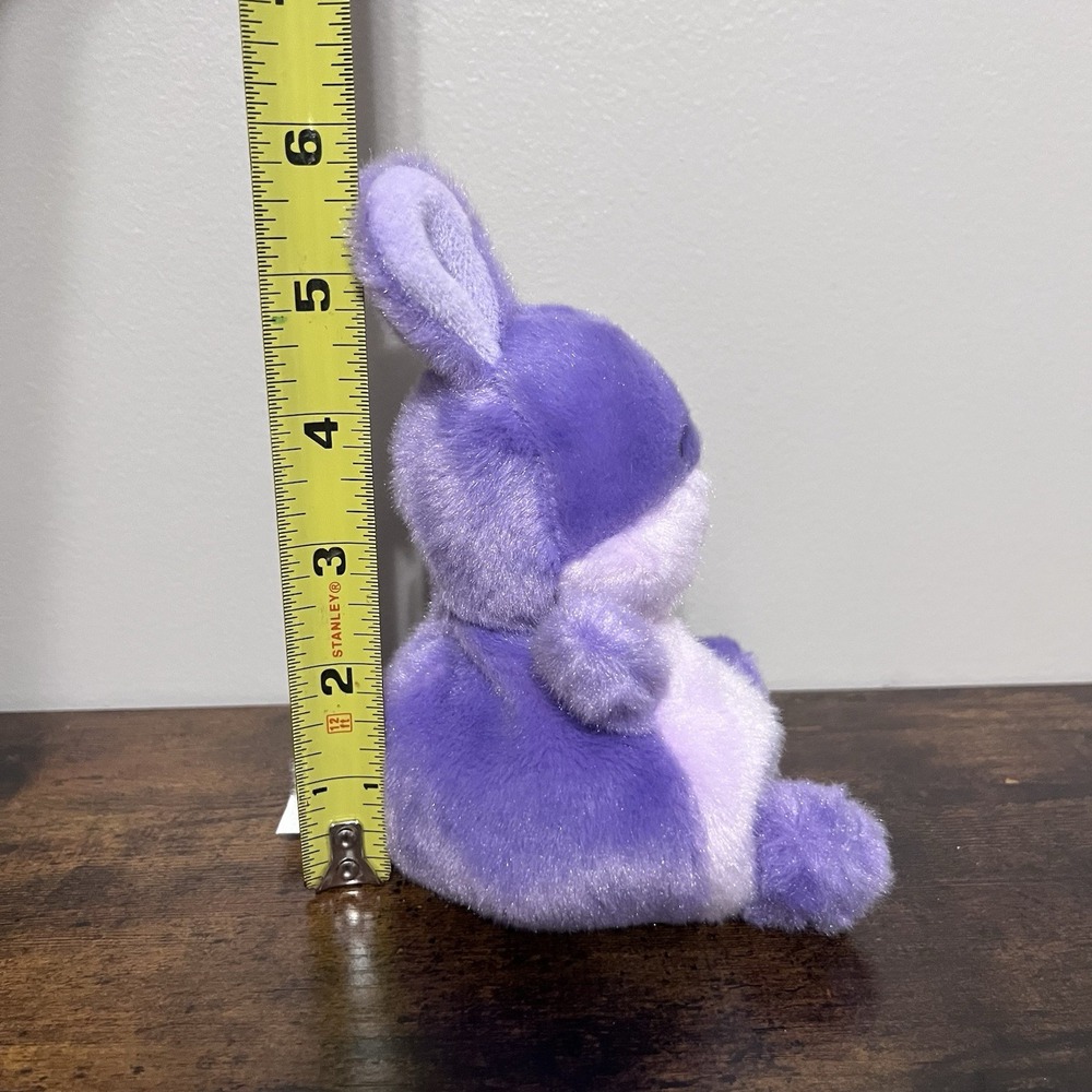 Aurora Palm Pals Purple Bunny Bean Plush - Picture 5 of 7